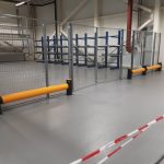 Antislip en mechanisch belastbare vloer voor een accu laad- en losplaats